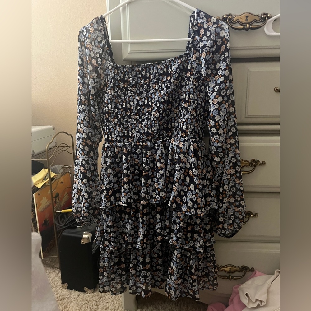 NWT Madden Girl Tiered Smocked Ruffle Mini Dress